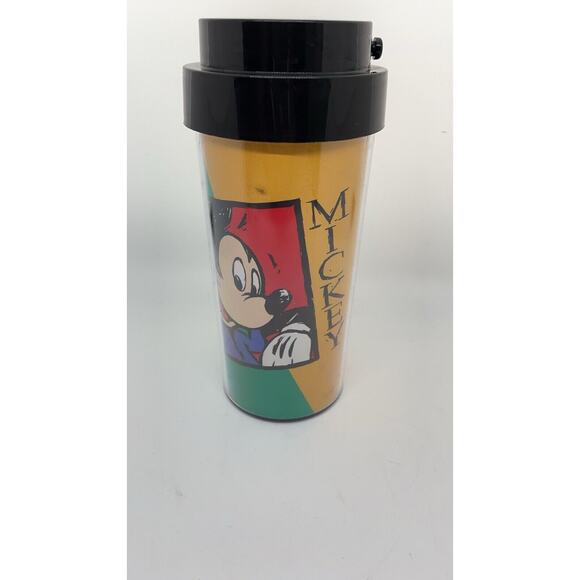 Retro Resort Walt Disney World Land Parks Mickey Mouse Thermo Plastic Cup Mug - Picture 1 of 3